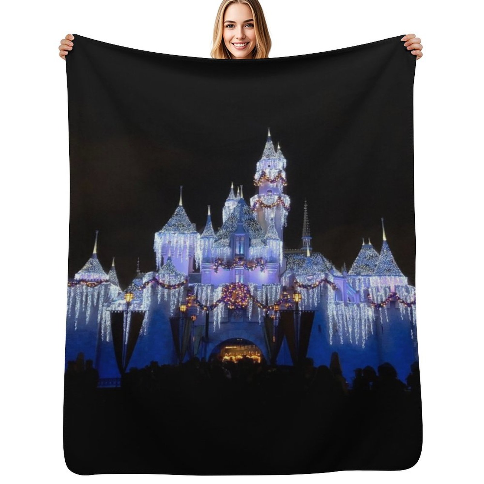 Christmas Throw Blanket - Kerstkasteel - Foto van Holiday Magic