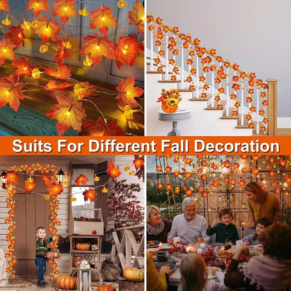 Led Fairy String Lights - LED Maple Leaf Platte Pompoen Lichtslingers