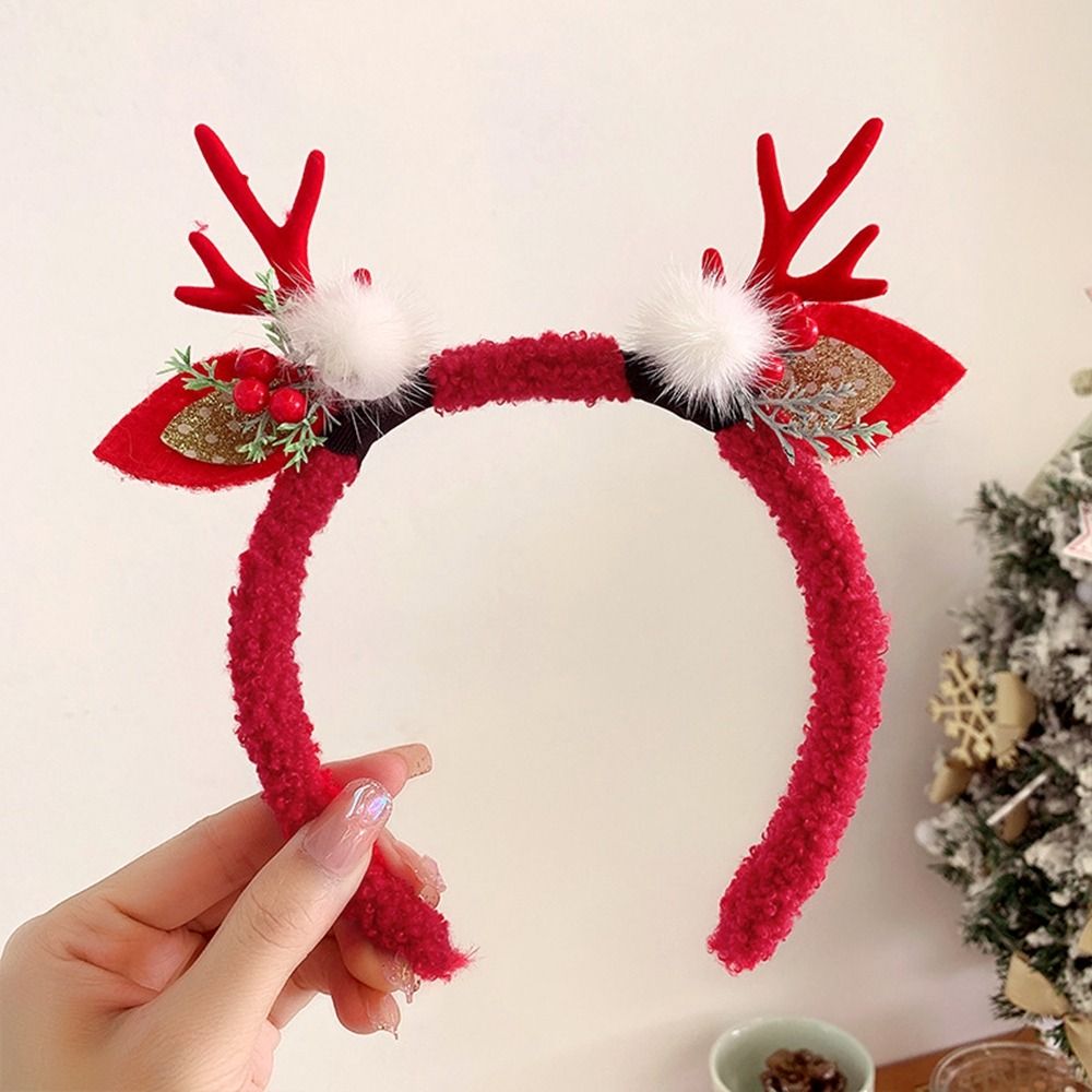 Reindeer Antlers Headband - Leuke kerstversiering Kersthoofdband Elf Rendiergewei Hoofdband