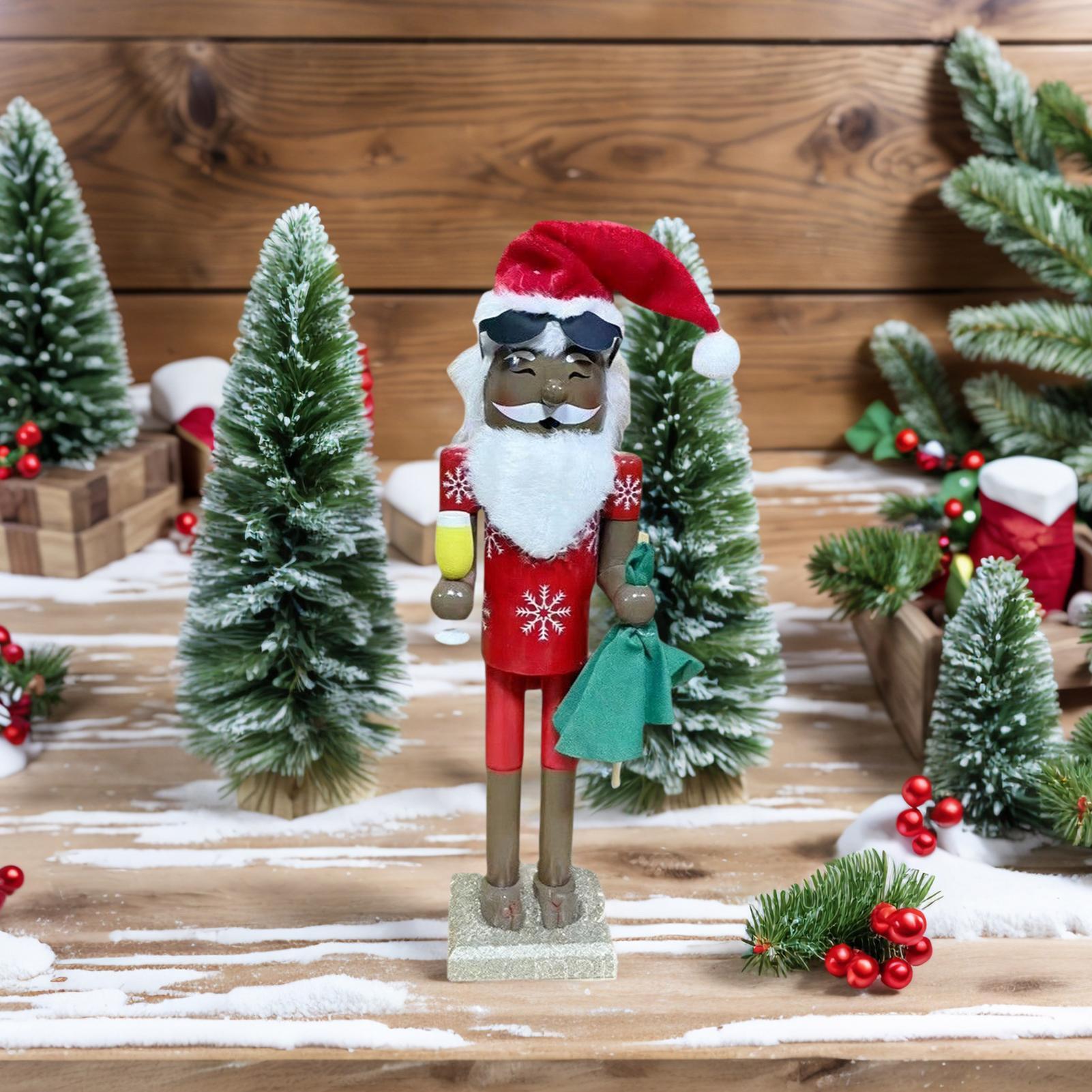 Nutcracker Figurine - Notenkraker Ornamenten Kerst Afrikaanse Kerstman Collectible