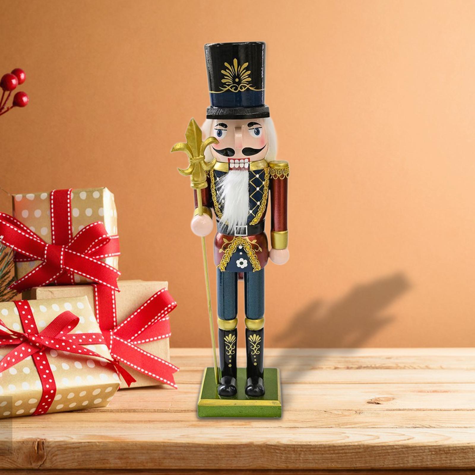 Nutcracker Figurine - Houten notenkraker figuurtje Kersttafel Kantoor Herfst