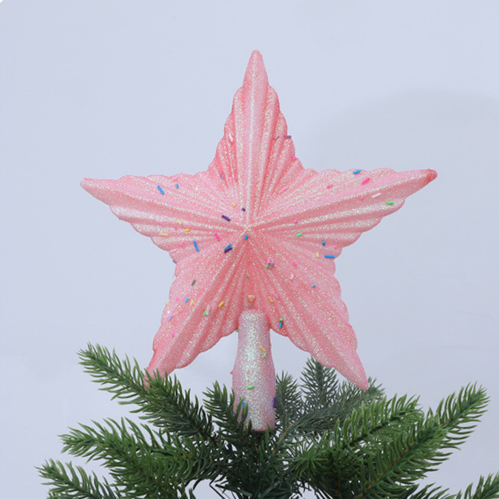 Star Tree Topper - Kerstboom Top Ster Ornament Roze Witte