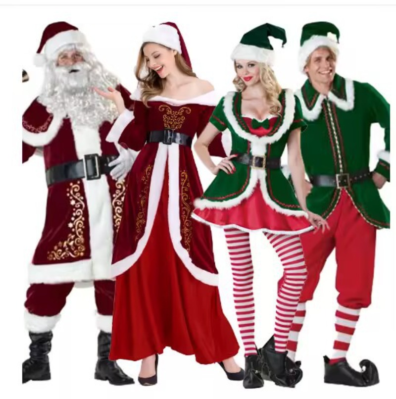 Elf Costume Christmas - Kerstman Kostuum Vrouwen Mannen Kerst Elf