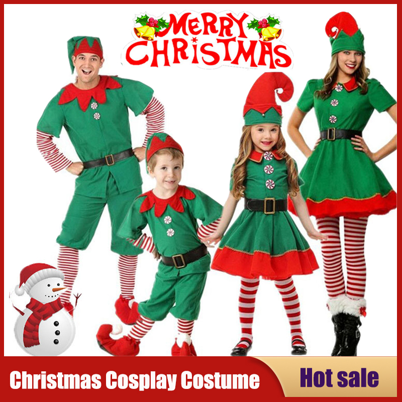 Elf Costume Christmas - Kerst Santa Claus Kostuum Volwassen Kids