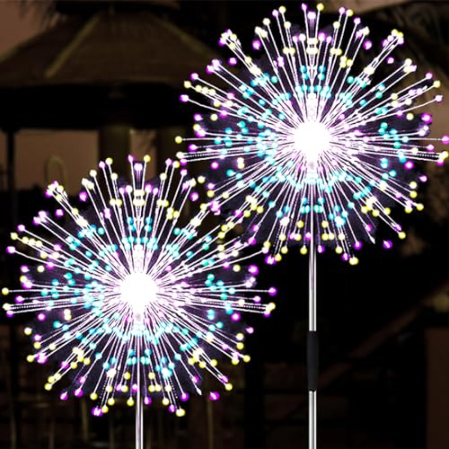 Christmas Lights Outdoor - Zonne-vuurwerkverlichting, verlichtingsmodi, zonne-verlichting voor buiten, waterdicht