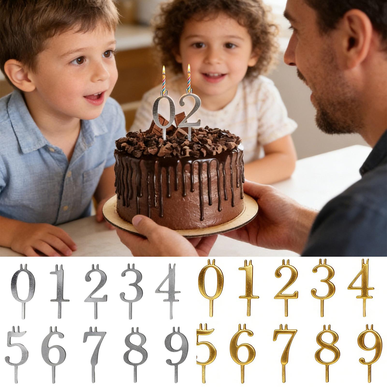 Holiday Candle Set - 10 stuks 0-9 Nummer Cake Toppers