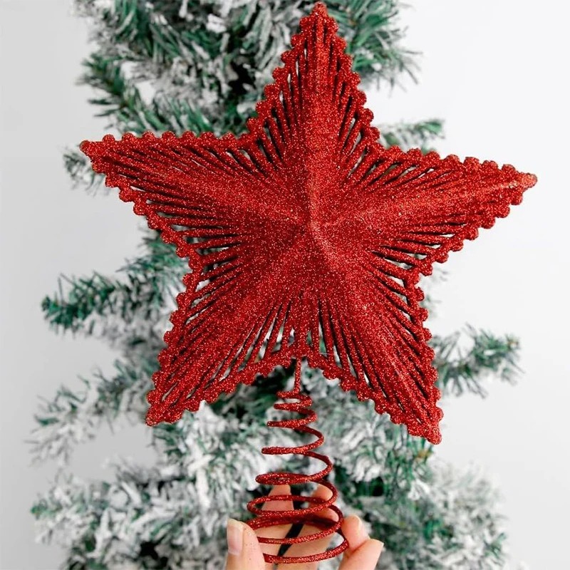 25 cm Rode Glitter Kerstboom T - Star Tree Topper recensie en prijs