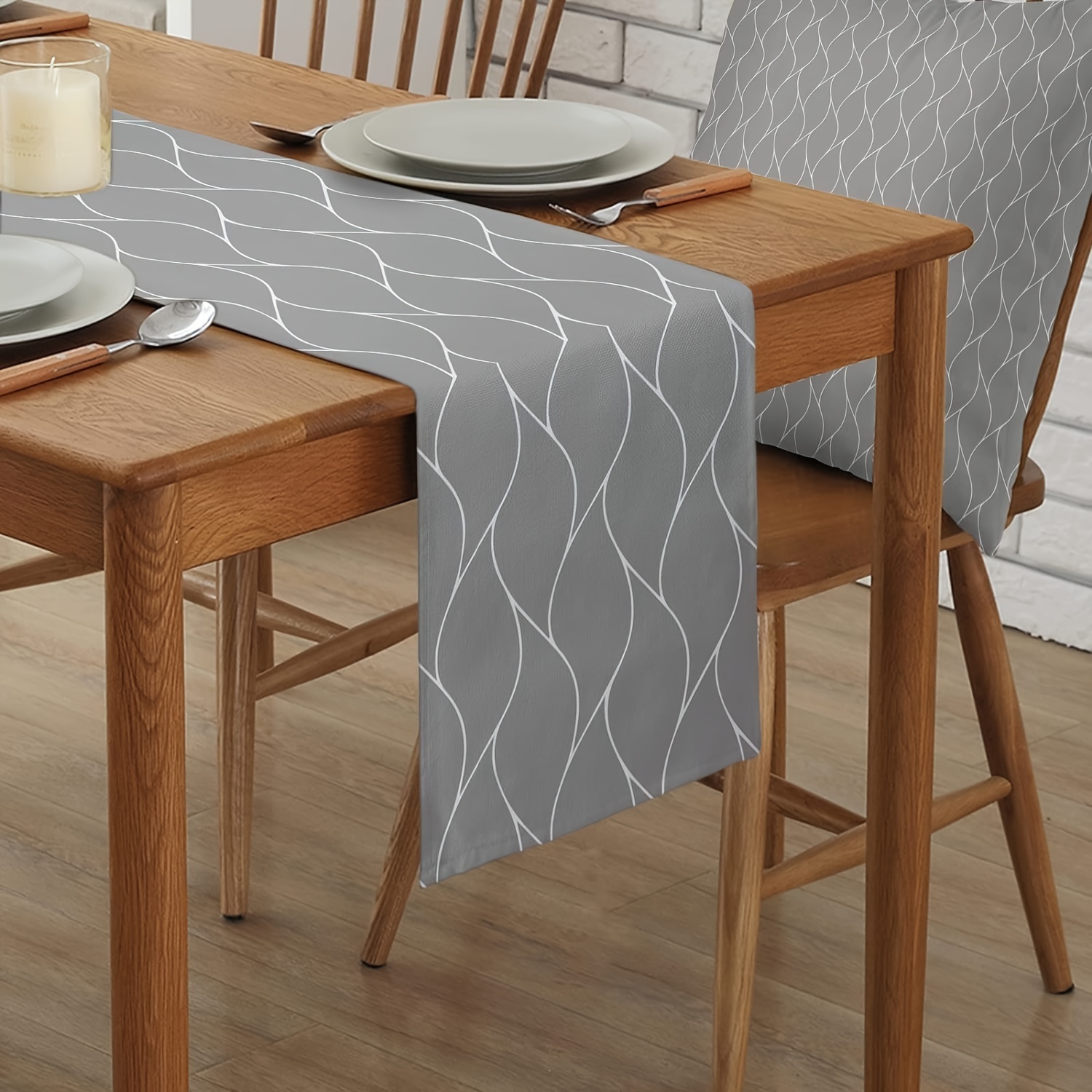 1pc Grijs Tafelloper Eettafel  - Christmas Table Runner recensie en prijs