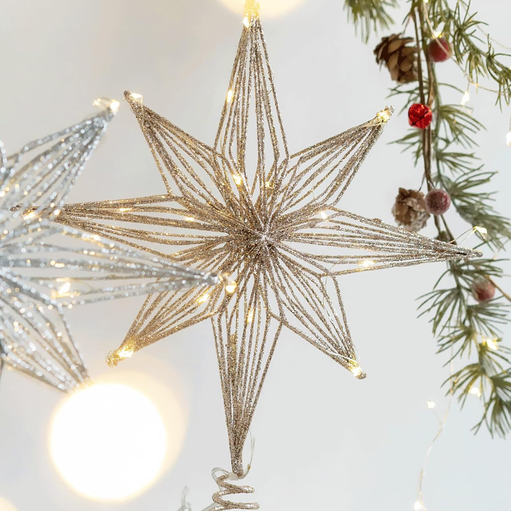 30 cm Led Ster Kerstboom Toppe - Star Tree Topper recensie en prijs