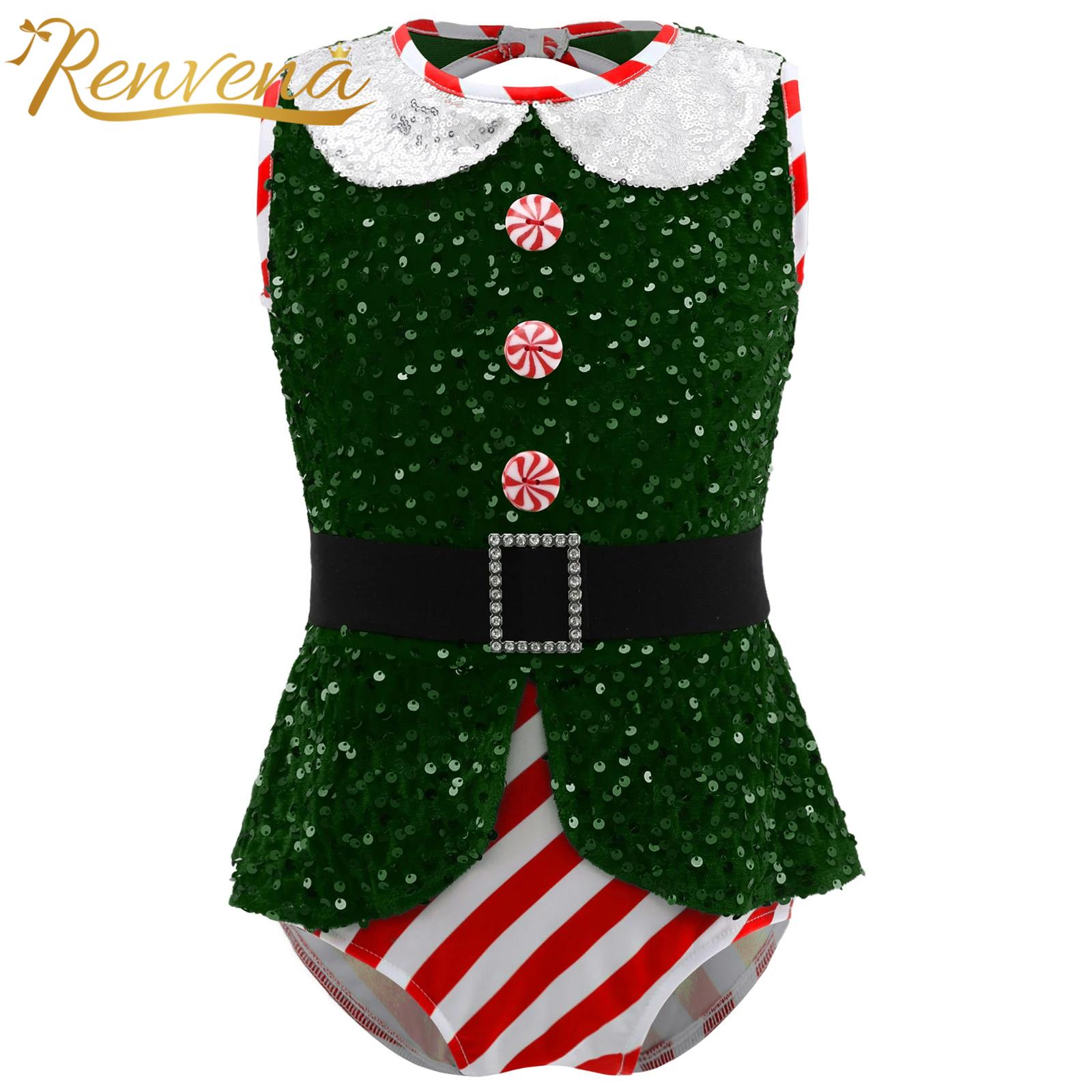 Meisjes sprankelende paillette - Elf Costume Christmas recensie en prijs