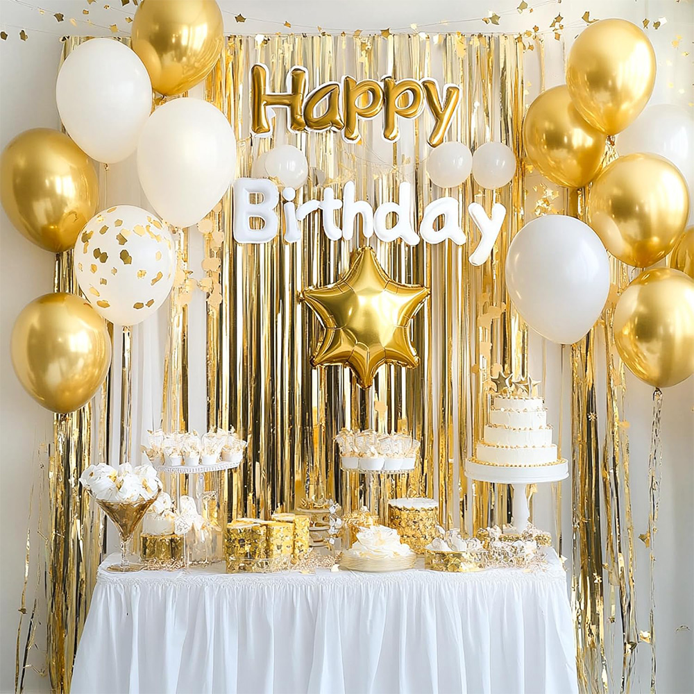 2Pack Goud Metallic Folie Tins - Tinsel Garland Decoration recensie en prijs