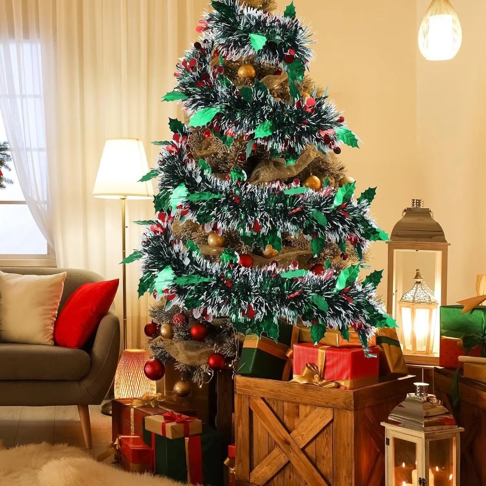 2 STUKS Herbruikbare 2M Kerst  - Tinsel Garland Decoration recensie en prijs