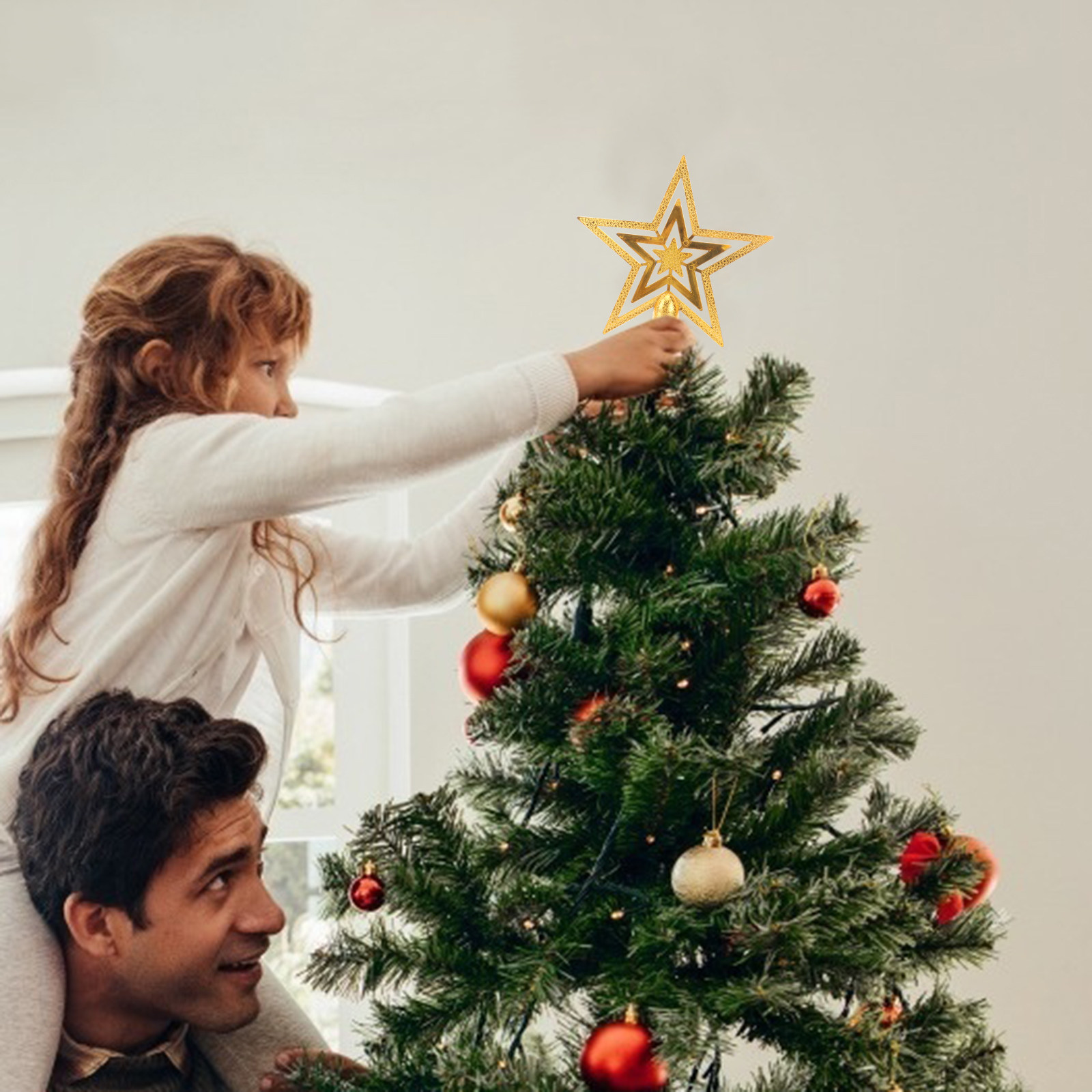 15 cm glanzende gouden ster ke - Star Tree Topper recensie en prijs