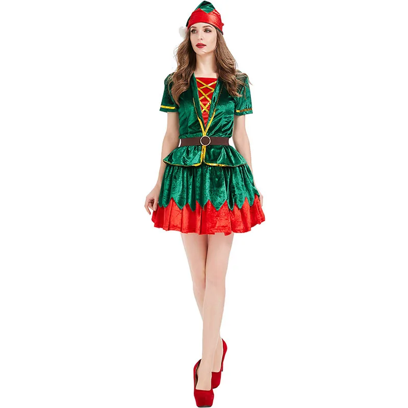 Vrouwen Kerst Groene Elf Kostu - Elf Costume Christmas recensie en prijs