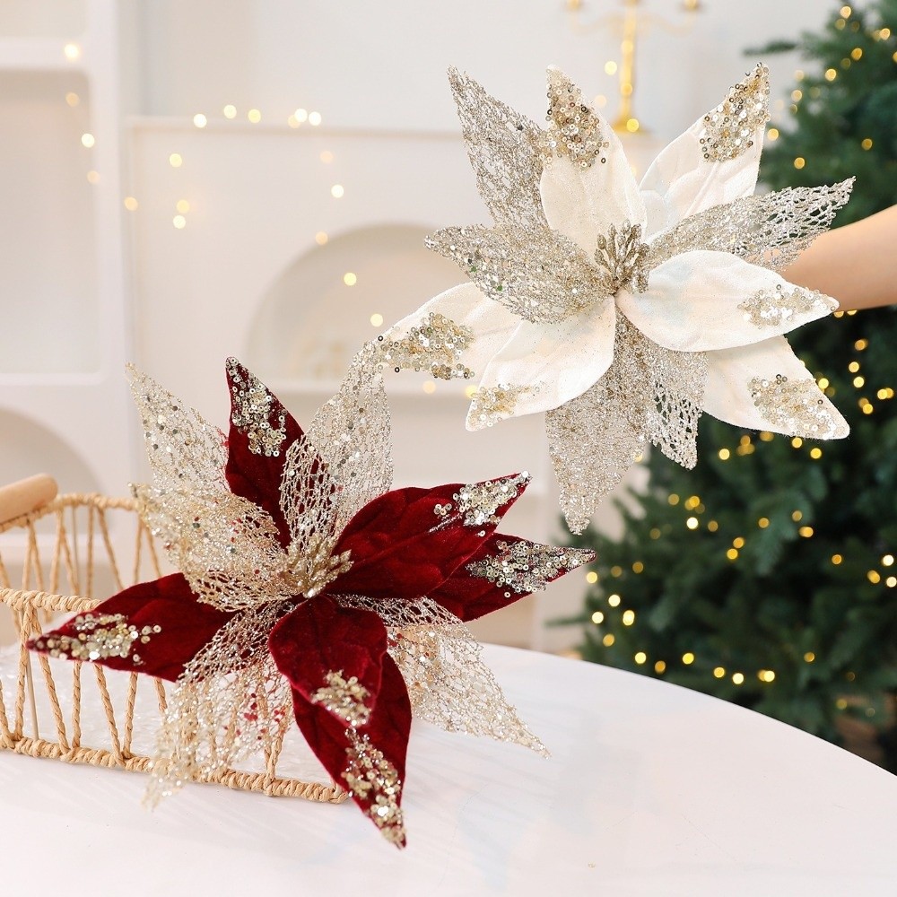 29cm kunstmatige kerstbloem fl - Christmas Wreath Fake recensie en prijs