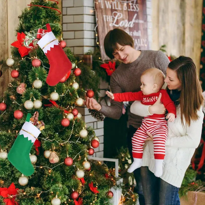 Dubbelzijdige gouden rand kers - Christmas Stocking Hanging recensie en prijs