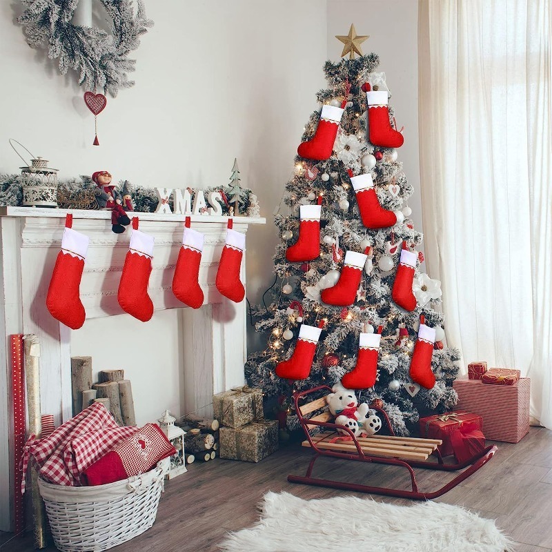 Dubbelzijdige gouden rand kers - Christmas Stocking Hanging recensie en prijs
