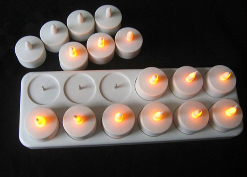 Set van 12 oplaadbare LED-kaar - Holiday Candle Set recensie en prijs