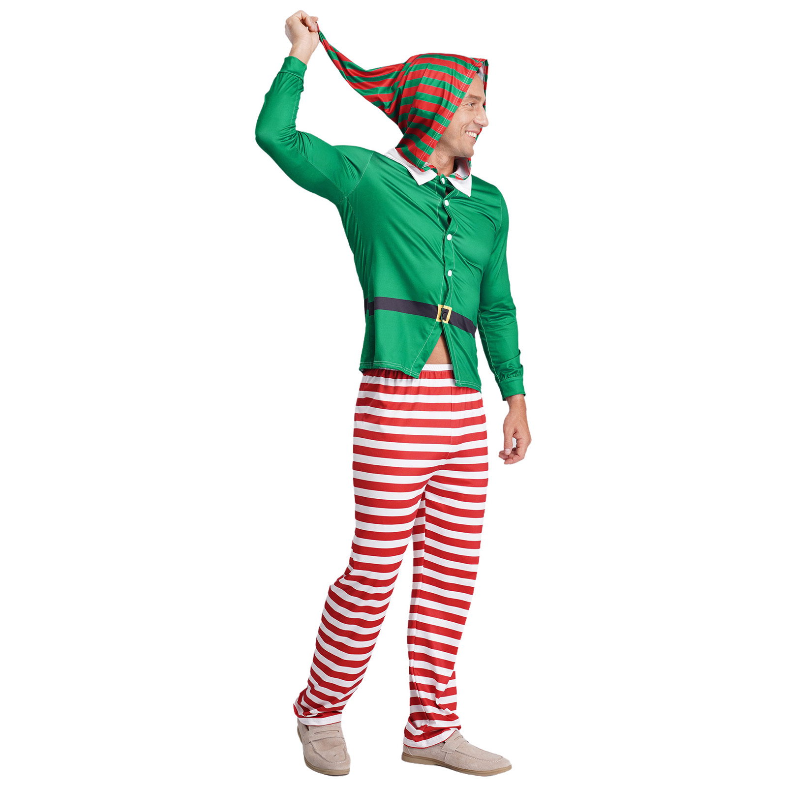 Heren kerstelf pyjama partij c - Elf Costume Christmas recensie en prijs