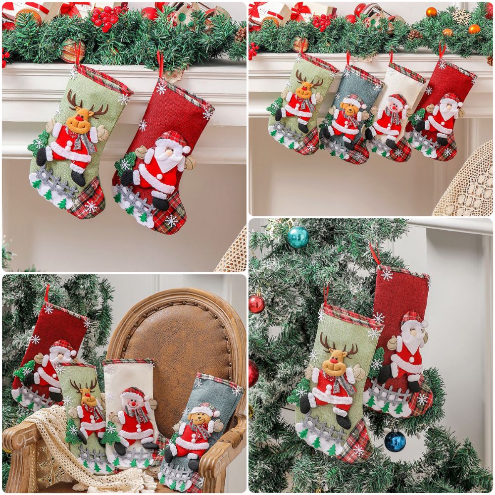 Veelkleurige kerstsok Sneeuwpo - Christmas Stocking Hanging recensie en prijs