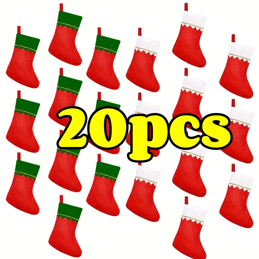 12 stuks rood vilt kerstkousen - Christmas Stocking Hanging recensie en prijs