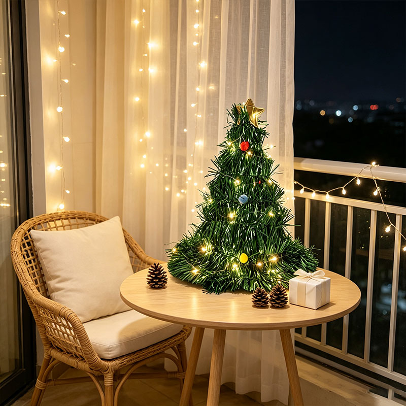Opvouwbare groene tinsel mini- - Star Tree Topper recensie en prijs