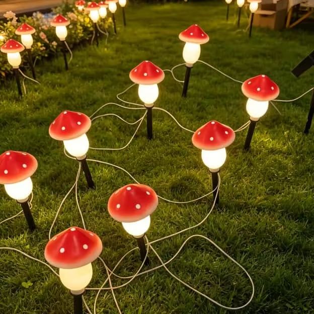 Solar Mushroom String Lights W - Christmas Lights Outdoor recensie en prijs