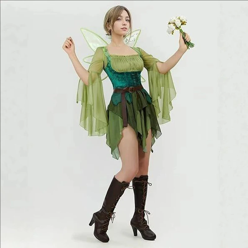 Elf-middeleeuwse groene feeënj - Elf Costume Christmas recensie en prijs